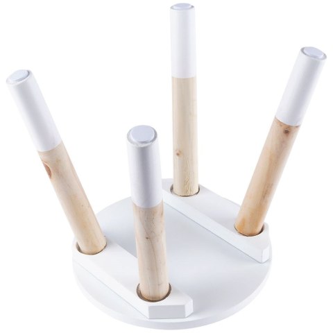 Taboret dziecięcy drewniany biały 24x26cm HOME STYLING COLLECTION 569684