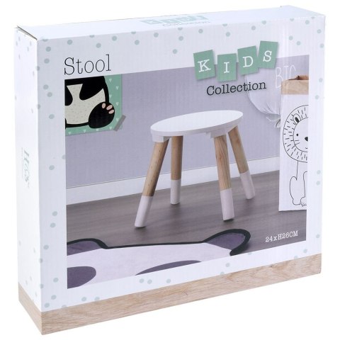 Taboret dziecięcy drewniany biały 24x26cm HOME STYLING COLLECTION 569684