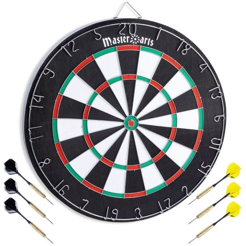 Tarcza do gry w darta z lotkami dwustronna 45cm MASTER DARTS 489184