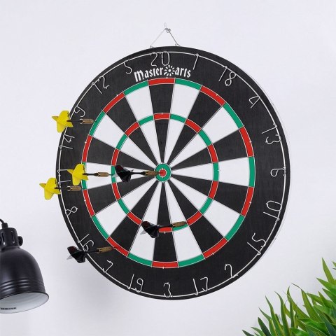 Tarcza do gry w darta z lotkami dwustronna 45cm MASTER DARTS 489184