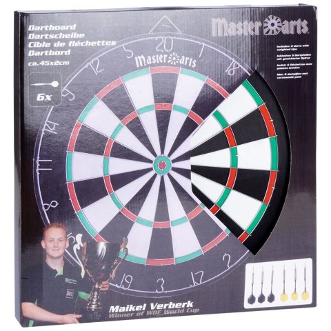Tarcza do gry w darta z lotkami dwustronna 45cm MASTER DARTS 489184