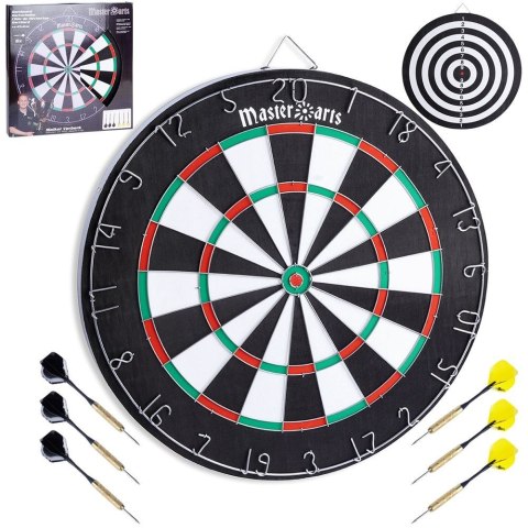 Tarcza do gry w darta z lotkami dwustronna 45cm MASTER DARTS 489184