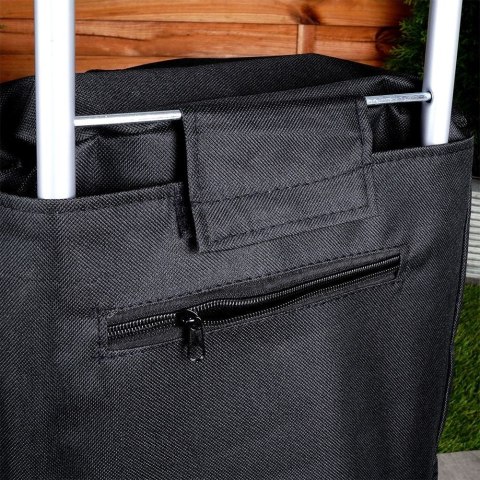 Wózek z torbą na zakupy na kółkach czarny 30L VILDE 489157