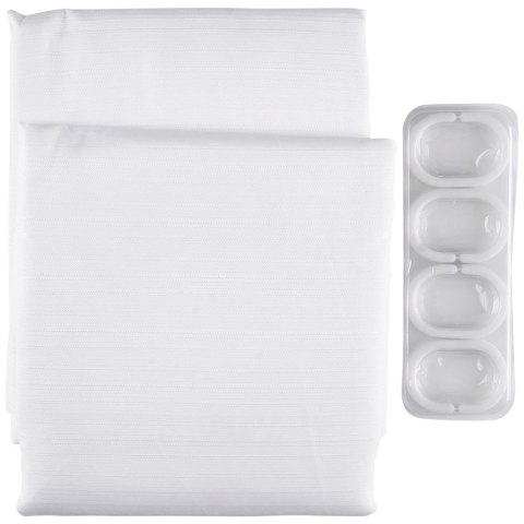 Zasłona prysznicowa biała 180x180cm BATHROOM SOLUTIONS 569599-B