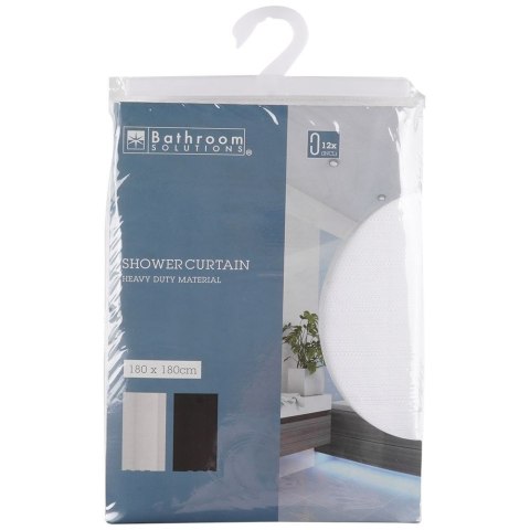 Zasłona prysznicowa biała 180x180cm BATHROOM SOLUTIONS 569599-B