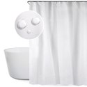 Zasłona prysznicowa biała 180x180cm BATHROOM SOLUTIONS 569599-B