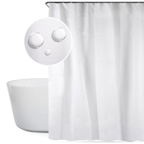 Zasłona prysznicowa biała 180x180cm BATHROOM SOLUTIONS 569599-B