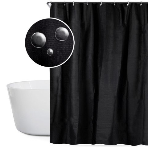 Zasłona prysznicowa czarna 180x180cm BATHROOM SOLUTIONS 569598-C