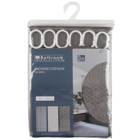 Zasłona prysznicowa szara 180x180cm BATHROOM SOLUTIONS 569596-S