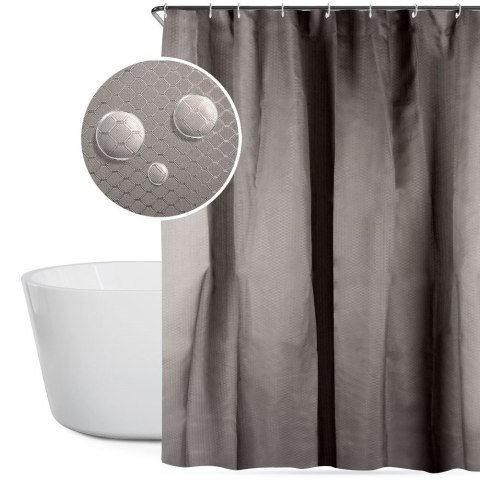 Zasłona prysznicowa szara 180x180cm BATHROOM SOLUTIONS 569596-S