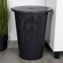 Kosz na pranie plastikowy czarny 35L VILDE 569910