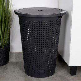 Kosz na pranie plastikowy czarny 35L VILDE 569910