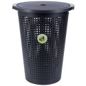 Kosz na pranie plastikowy czarny 35L VILDE 569910