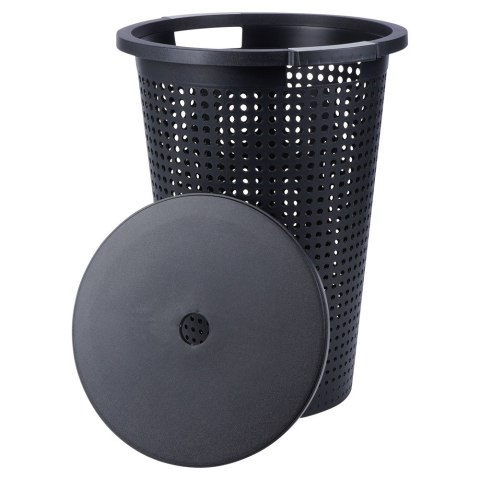 Kosz na pranie plastikowy czarny 35L VILDE 569910