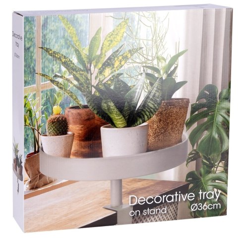 Kwietnik stojący metalowy szary 36cm VILDE 569748