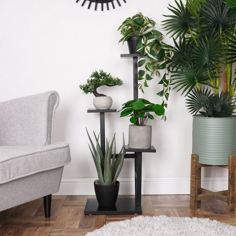 Kwietnik stojący wysoki metalowy 4-poziomowy 84cm VILDE 569820