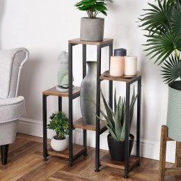 Kwietnik stojący wysoki metalowy 6-poziomowy 70cm VILDE 569817