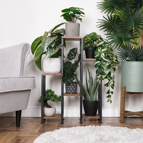 Kwietnik stojący wysoki metalowy 6-poziomowy 70cm VILDE 569817