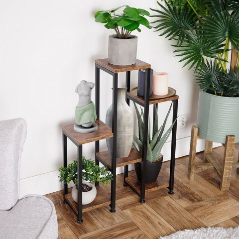 Kwietnik stojący wysoki metalowy 6-poziomowy 70cm VILDE 569817