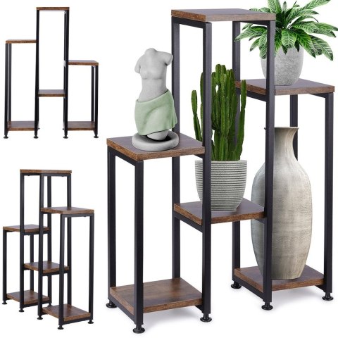 Kwietnik stojący wysoki metalowy 6-poziomowy 70cm VILDE 569817