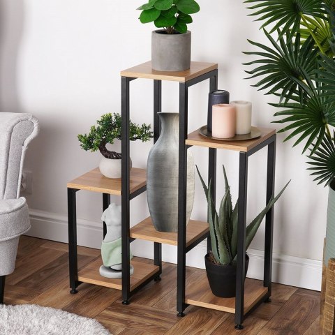 Kwietnik stojący wysoki metalowy 6-poziomowy 80cm VILDE 569818