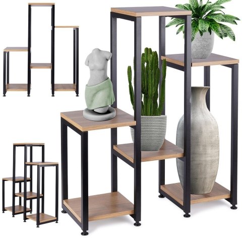 Kwietnik stojący wysoki metalowy 6-poziomowy 80cm VILDE 569818