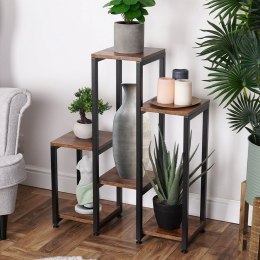 Kwietnik stojący wysoki metalowy 6-poziomowy 80cm VILDE 569819