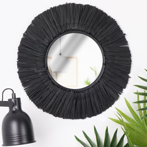 Lustro ścienne na ścianę czarne okrągłe 42cm HOME STYLING COLLECTION 569757