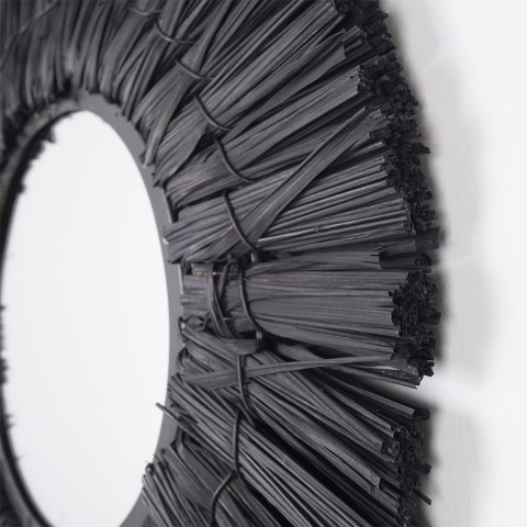 Lustro ścienne na ścianę czarne okrągłe 42cm HOME STYLING COLLECTION 569757