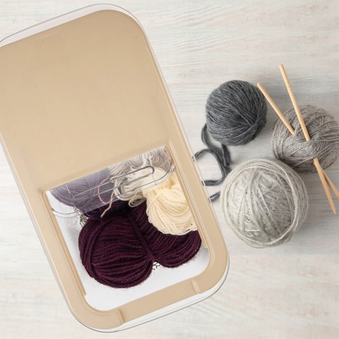 Pojemnik do przechowywania na kapsułki proszek i karmę beżowy 5L ORION 154051