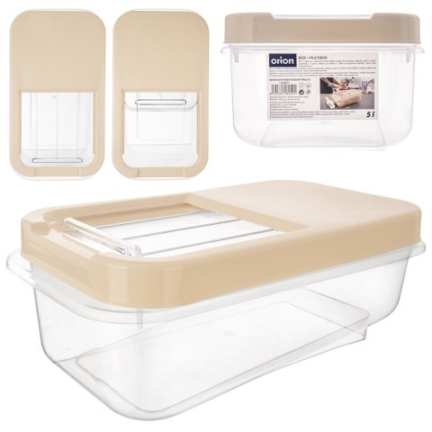 Pojemnik do przechowywania na kapsułki proszek i karmę beżowy 5L ORION 154051