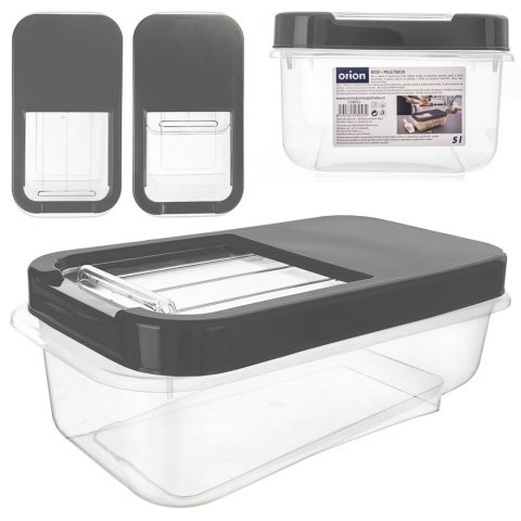 Pojemnik do przechowywania na kapsułki proszek i karmę szary 5L ORION 154052