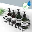 Półka pod prysznic metalowa czarna 4 sztuki VILDE 569735
