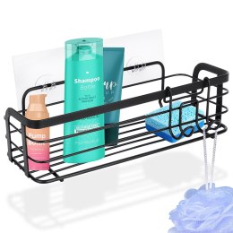 Półka pod prysznic metalowa czarna przyklejana 29.5x10.5x8cm VILDE 569733
