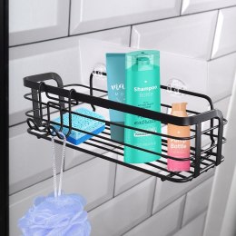 Półka pod prysznic metalowa czarna przyklejana 29.5x10.5x8cm VILDE 569733