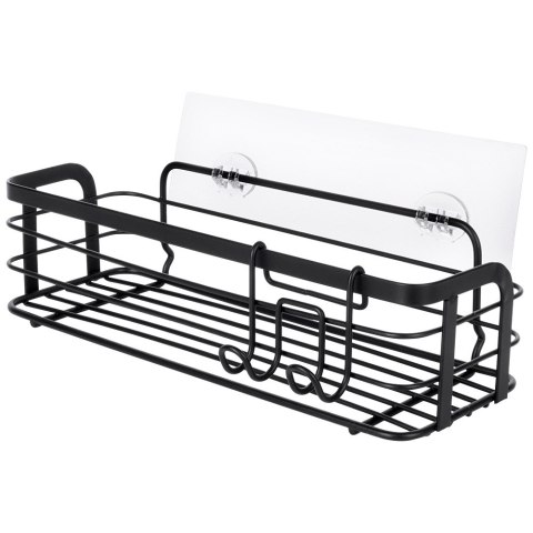 Półka pod prysznic metalowa czarna przyklejana 29.5x10.5x8cm VILDE 569733