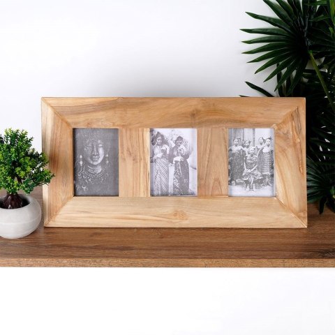 Ramka na zdjęcia drewniana na 3 zdjęcia 55x28cm HOME STYLING COLLECTION 569724
