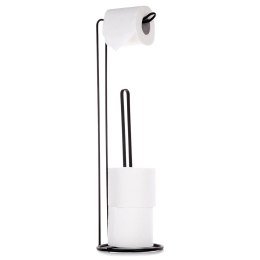 Stojak na papier toaletowy metalowy czarny 54cm VILDE 569736