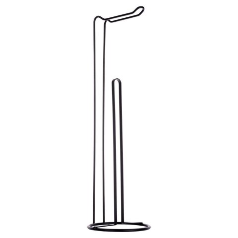 Stojak na papier toaletowy metalowy czarny 54cm VILDE 569736