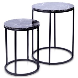 Stolik kawowy metalowy okrągły 2 sztuki TRENDS4YOU 569729