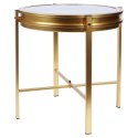 Stolik kawowy metalowy złoty z zegarem 42x40cm HOME STYLING COLLECTION 569726