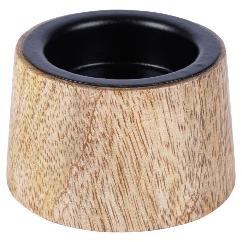 Świecznik drewniany czarny 6.5x4cm VILDE 569793