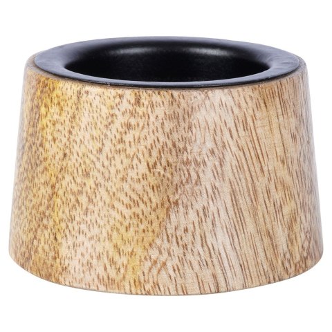 Świecznik drewniany czarny 6.5x4cm VILDE 569793