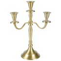 Świecznik kandelabr złoty 3-ramienny HOME STYLING COLLECTION 569796