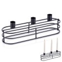 Świecznik metalowy czarny na 3 świeczki 29.5x8.5x9.5cm HOME STYLING COLLECTION 569790