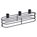 Świecznik metalowy czarny na 3 świeczki 29.5x8.5x9.5cm HOME STYLING COLLECTION 569790