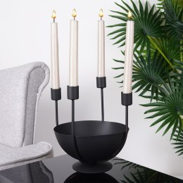 Świecznik metalowy czarny na 4 świeczki 21x21cm HOME STYLING COLLECTION 569772
