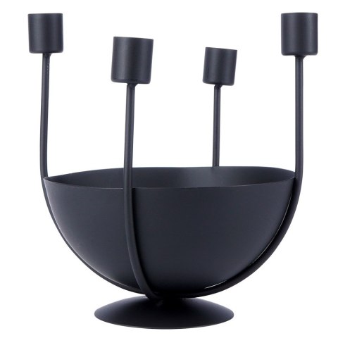 Świecznik metalowy czarny na 4 świeczki 21x21cm HOME STYLING COLLECTION 569772