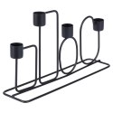 Świecznik metalowy czarny na 4 świeczki 27x7x16cm HOME STYLING COLLECTION 569785