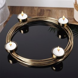 Świecznik metalowy złoty na 4 świeczki 28x3.5cm HOME STYLING COLLECTION 569782